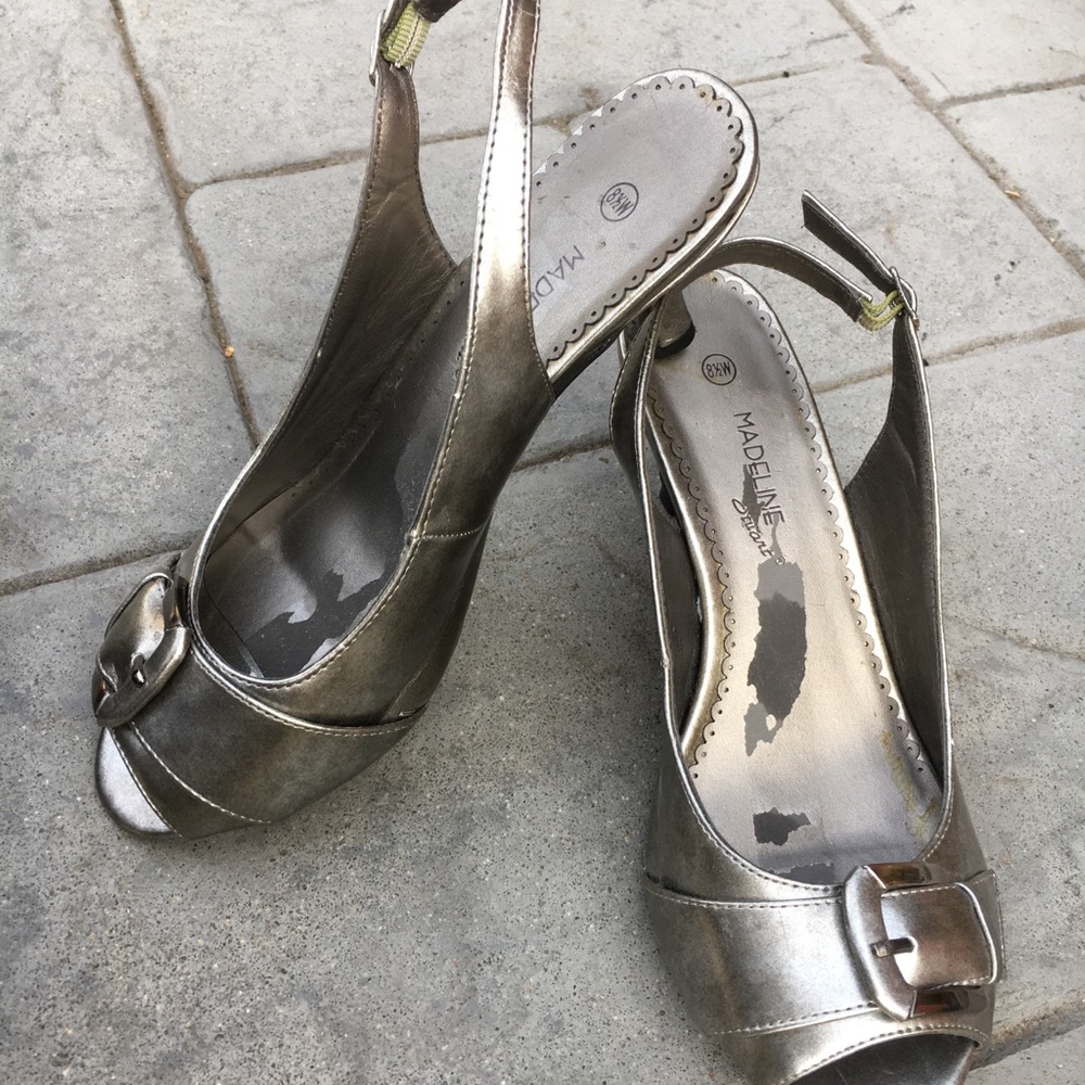 Shiny Silver Heels